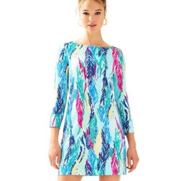 Lilly Pulitzer Sophie Cotton Shift Dress Light As A Feather Print - Picture 2 of 13